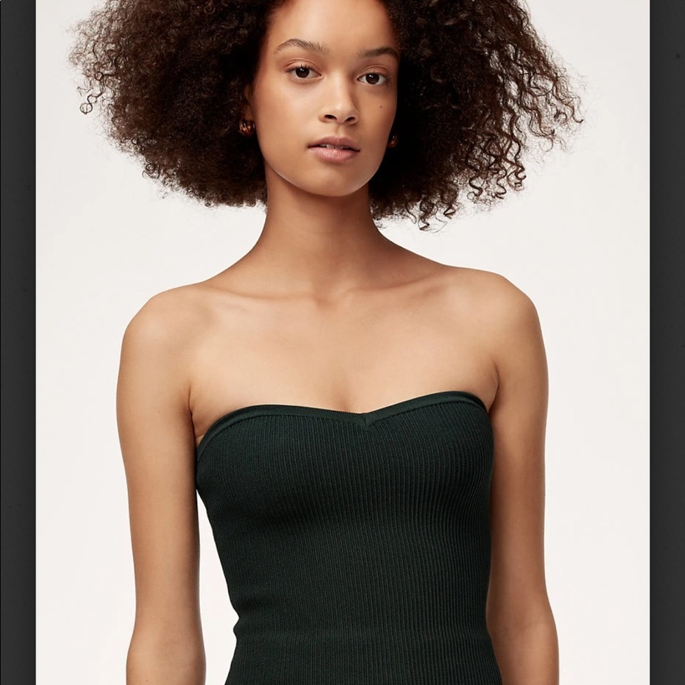 Babaton Sculpt Knit Sweetheart Ribbed Tube Top